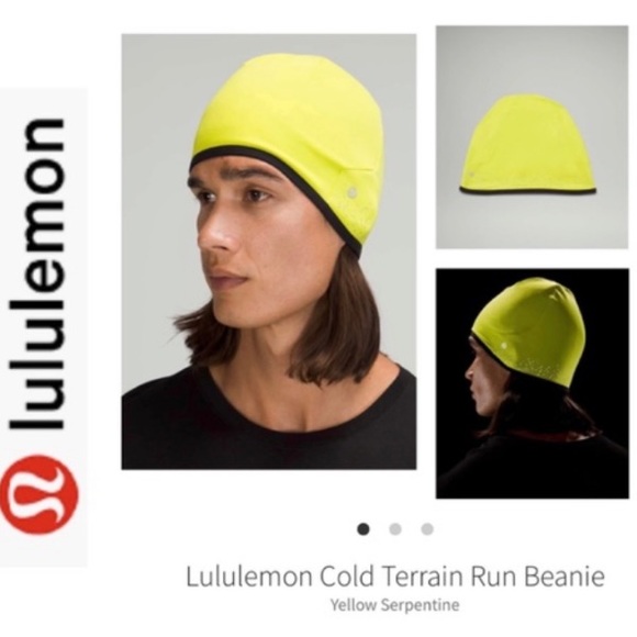 Lululemon Cold Terrain Run Beanie Yellow (One Size)⭐️⭐️⭐️⭐️ - Picture 1 of 16